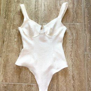 ASTR The Label White bodysuit